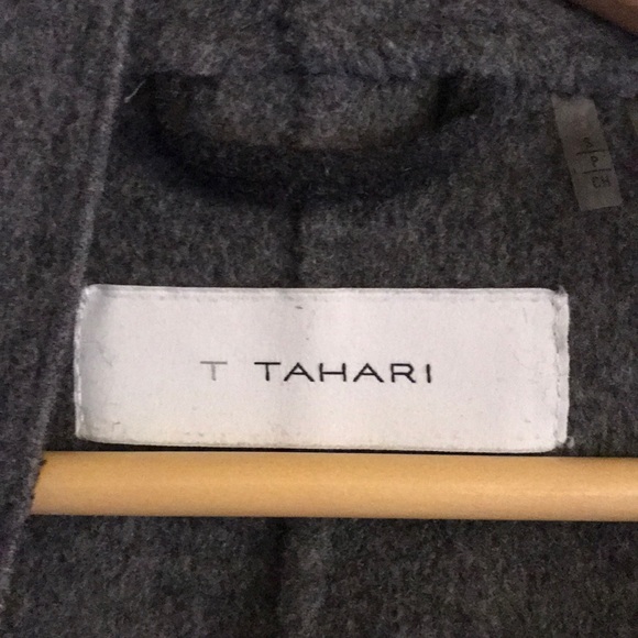 T Tahari Wool Blend  Belted Wrap Coat - Picture 2 of 2